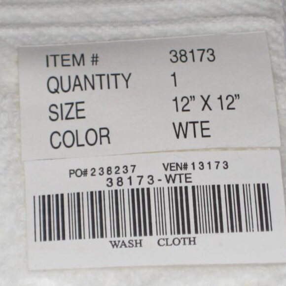 NWT Set of 2 Sundance Catalog Washcloths White in Package Cotton Made in Turkey - Picture 3 of 8